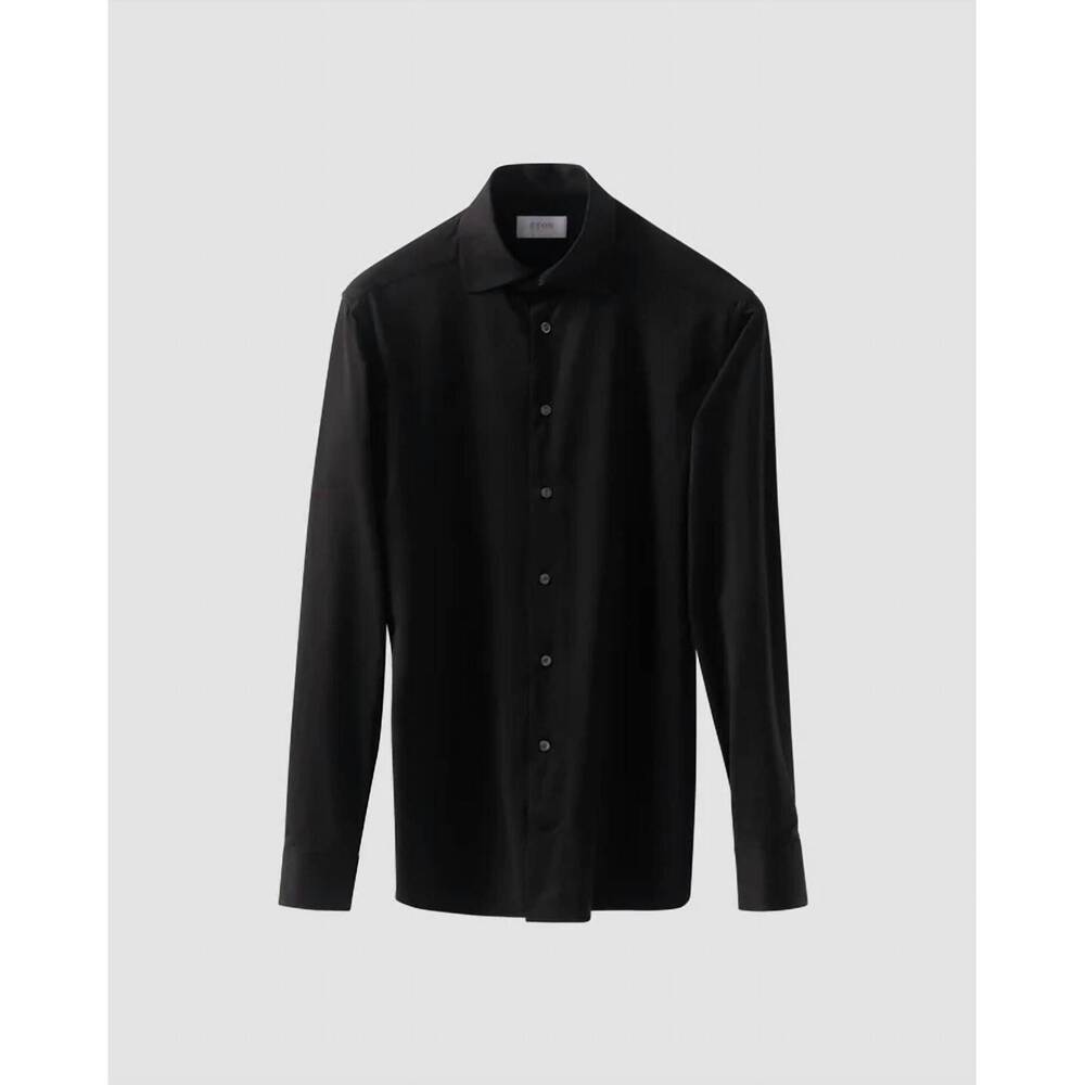 NEW ETON men's four-way shirt in black